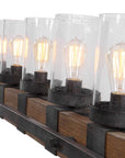 Atwood - 5 Light Rustic Linear Chandelier - Light Brown