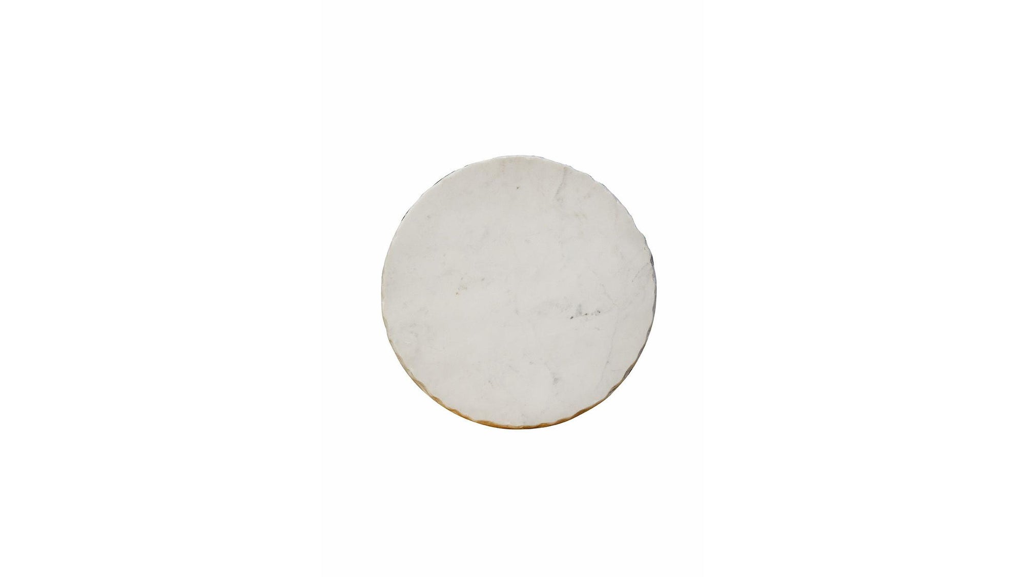 Kevin - Side Table - White / Gold