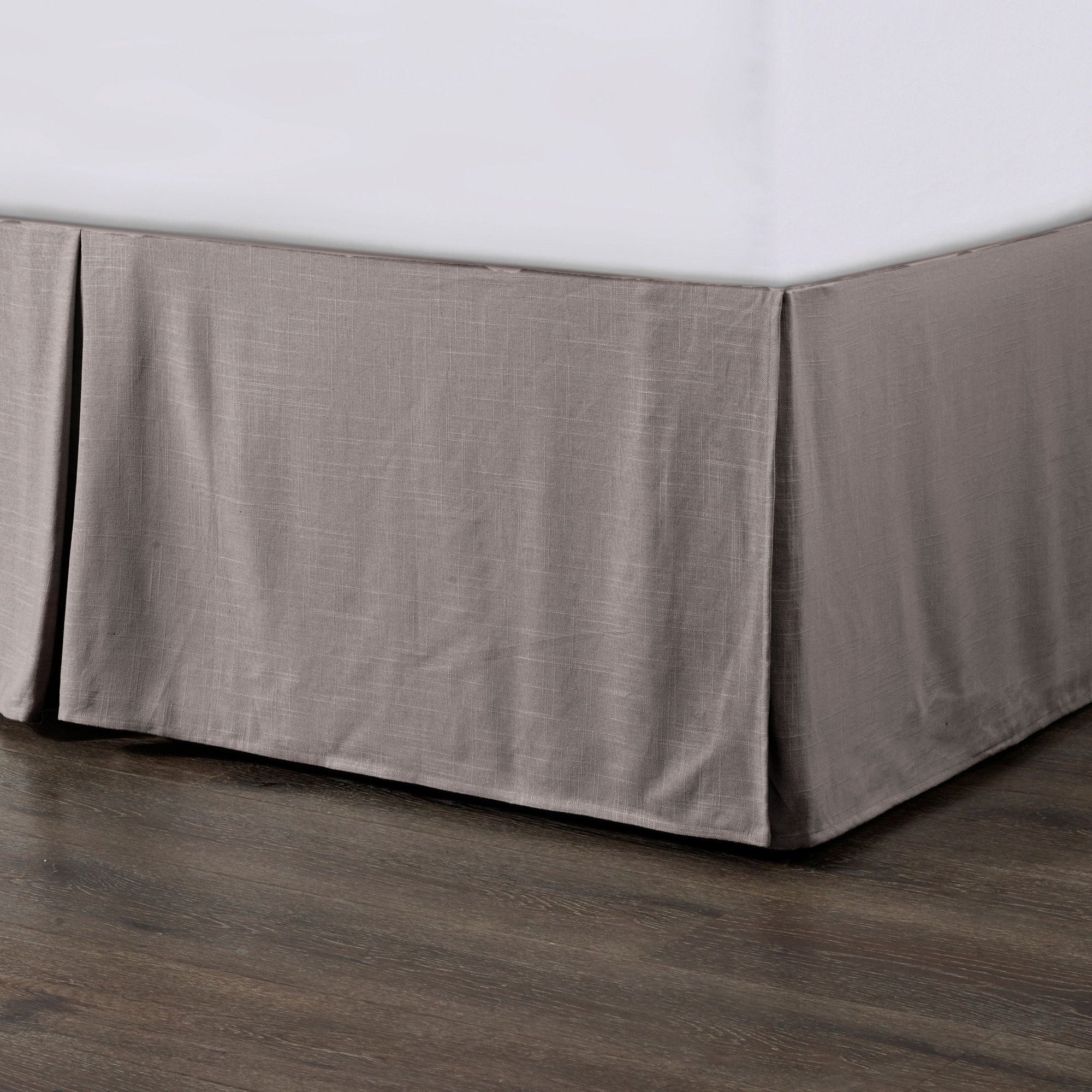 Hera - King Washed Linen Tailored Bed Skirt - Taupe