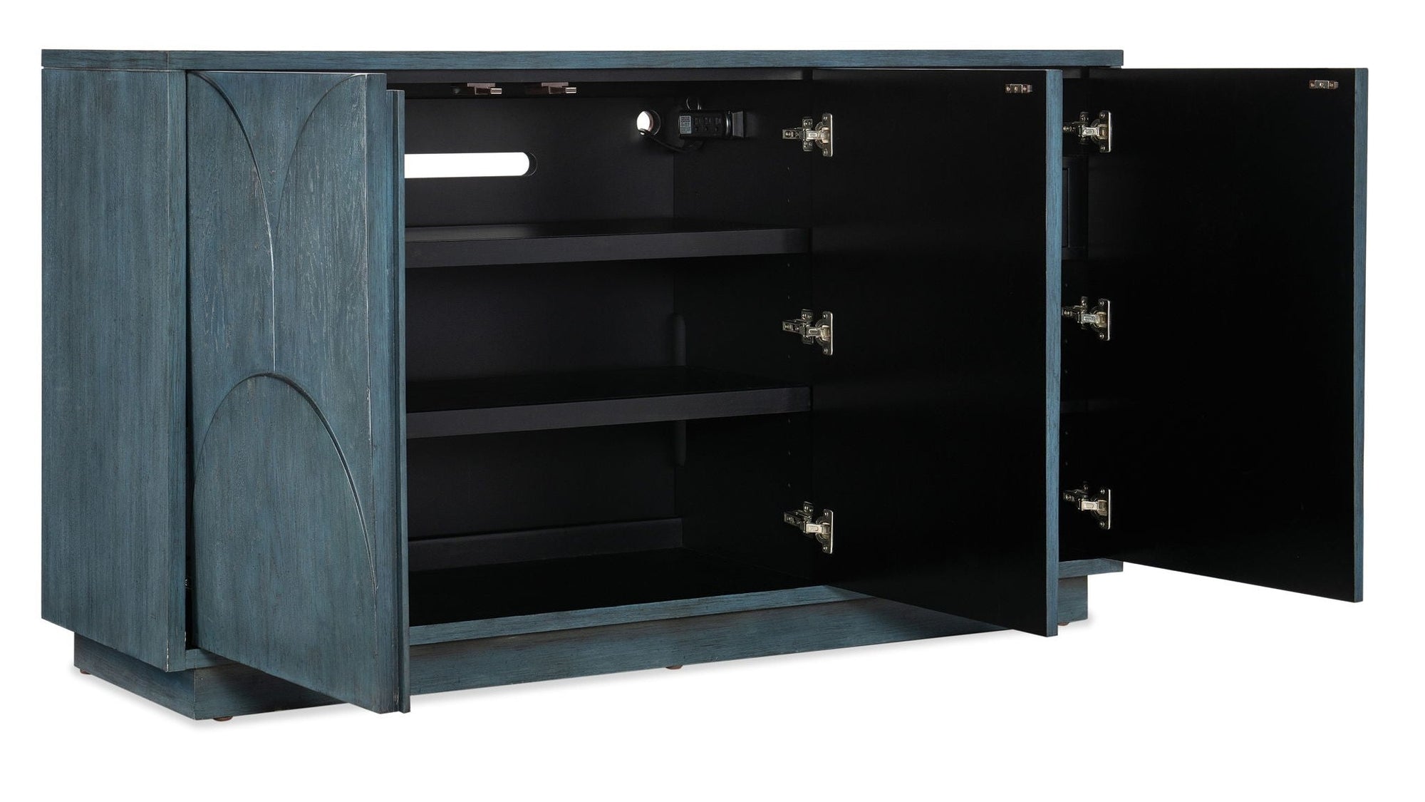 Melange - Round Valley Three Door Entertainment Credenza - Blue