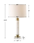 Plinth - White Marble Table Lamp