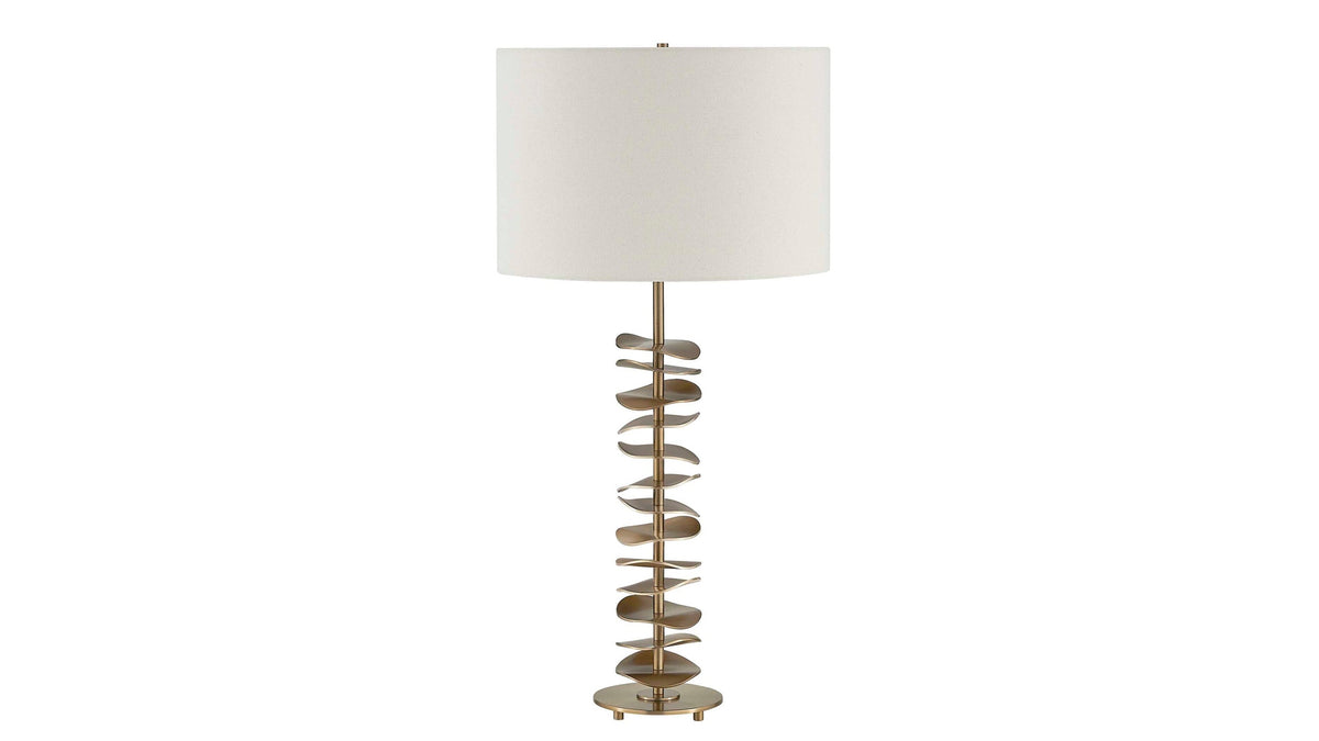 Akoa - Metal Disc Table Lamp - Brass,Gold