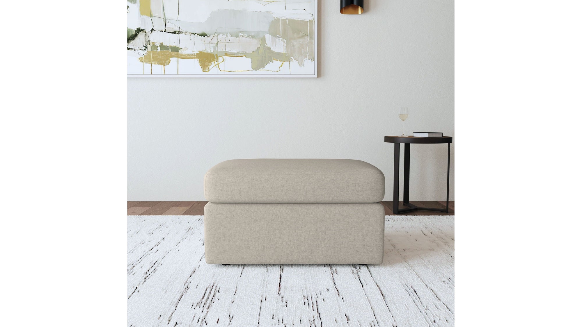 Sky - Fabric Ottoman