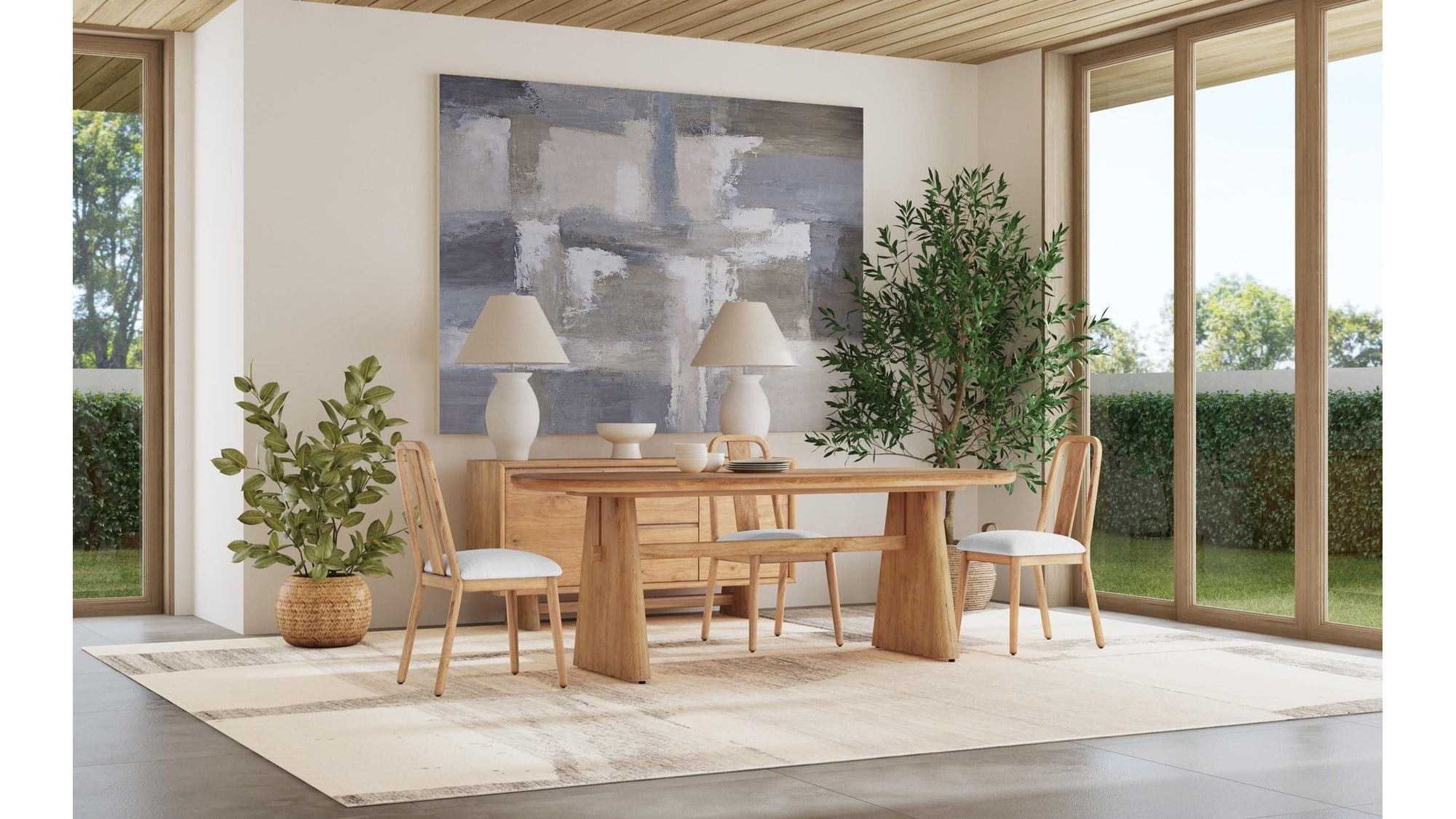 Bexar Canvas Art - Taupe