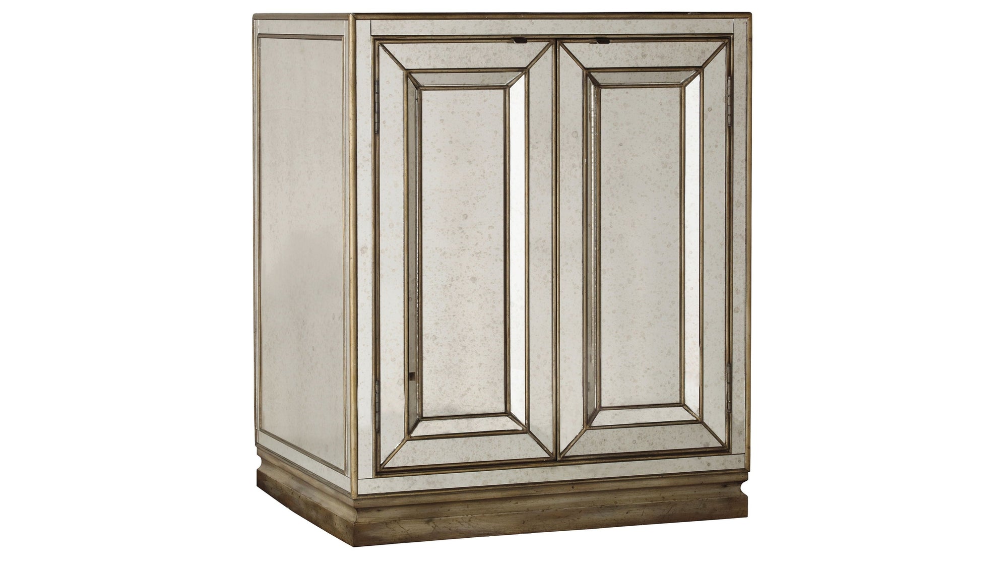 Sanctuary - 2-Door Mirrored Nightstand - Visage