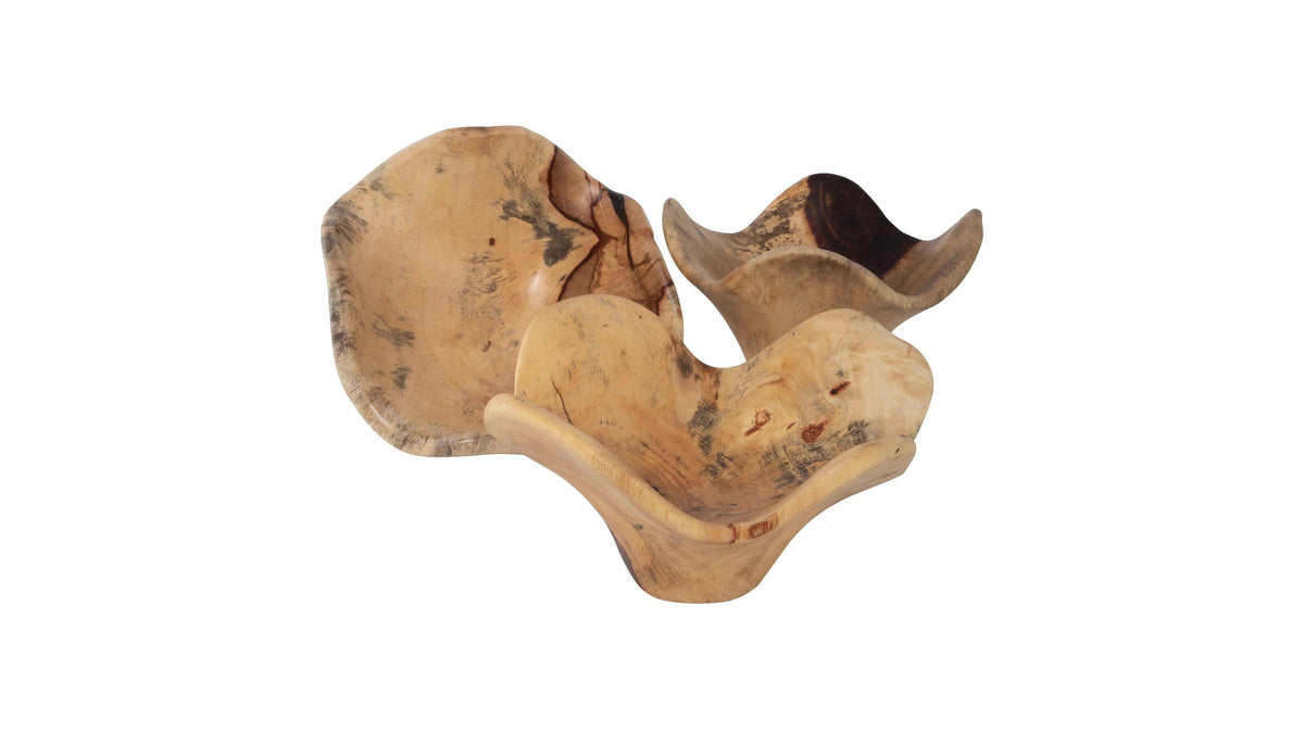 Tamarine - Wood Wall Art (Set of 3) - Light Brown