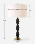 Threefold - Black Stone Table Lamp