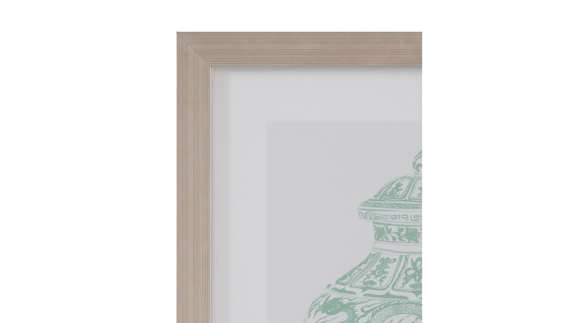 Mint Vases II Framed Print - Green / Beige