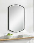 Shield - Shaped Iron Mirror - Black