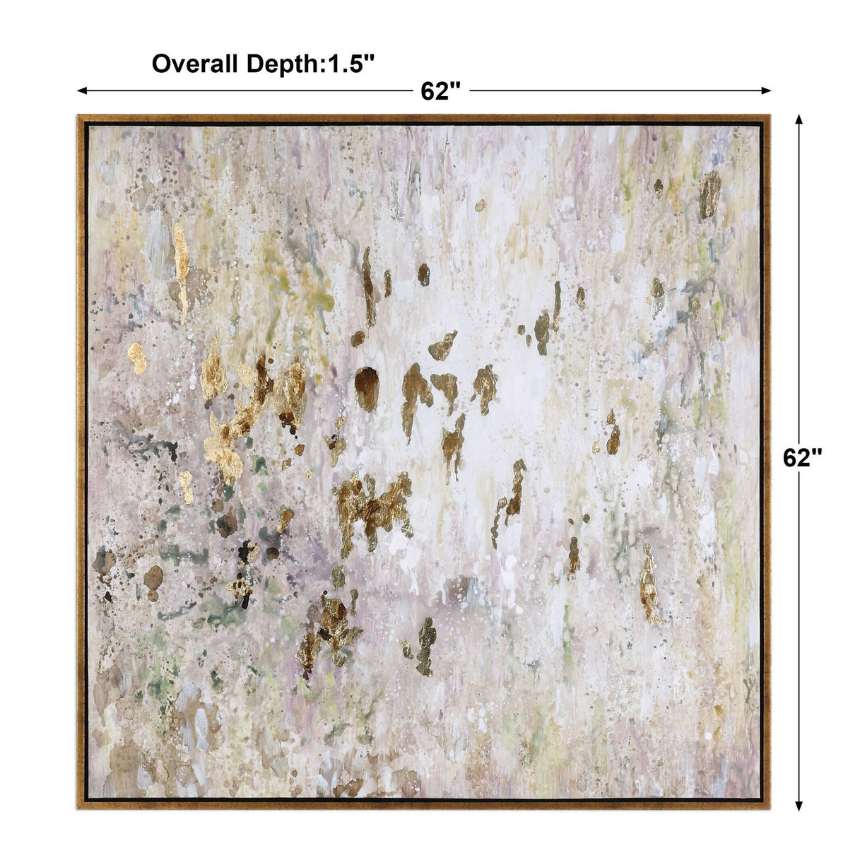 Golden Raindrops - Modern Abstract Art - Beige