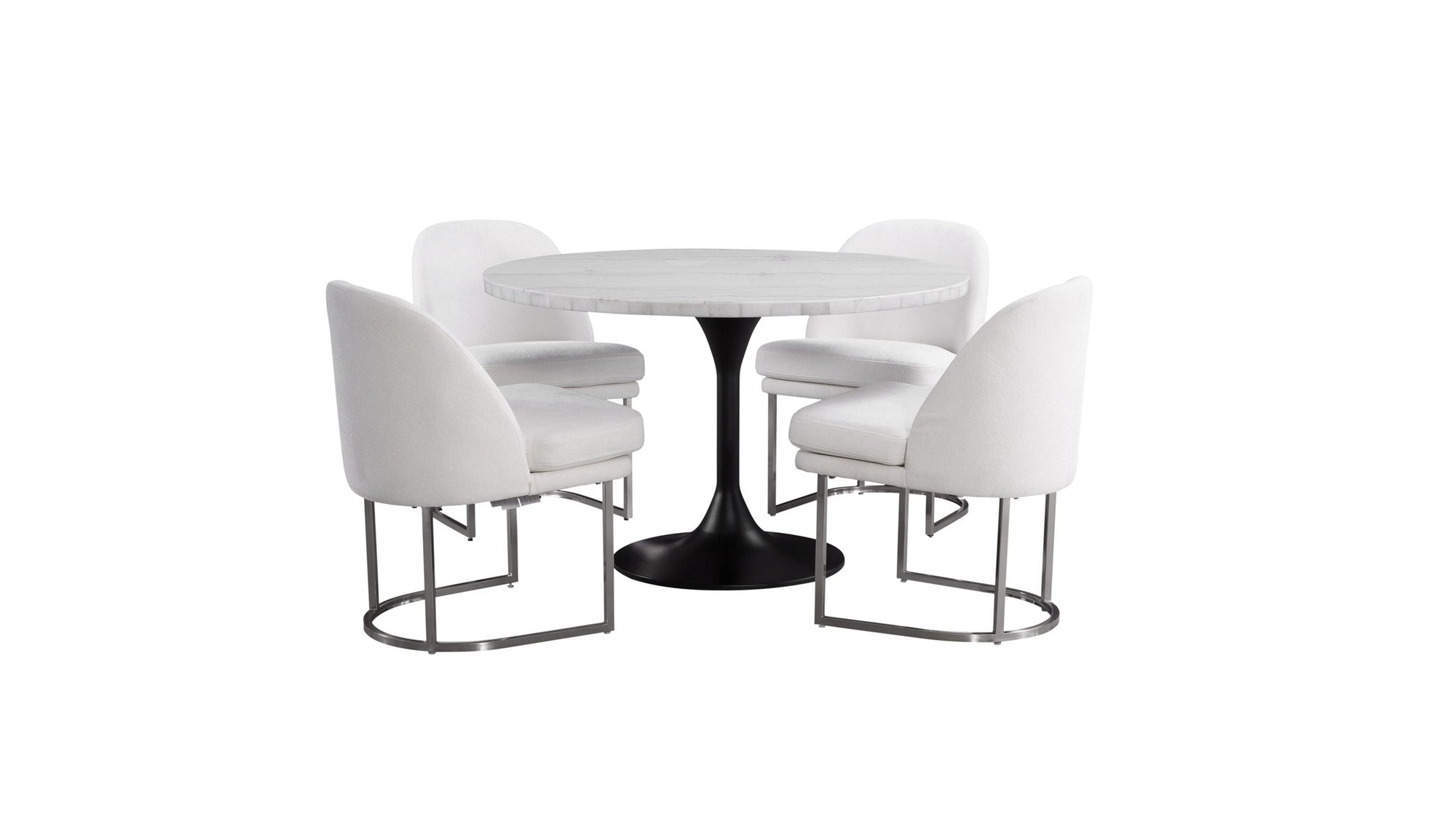 Dunham - Dining Table - White / Black