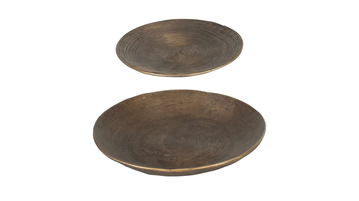 Stratum - Round Bowls (Set of 2) - Brass