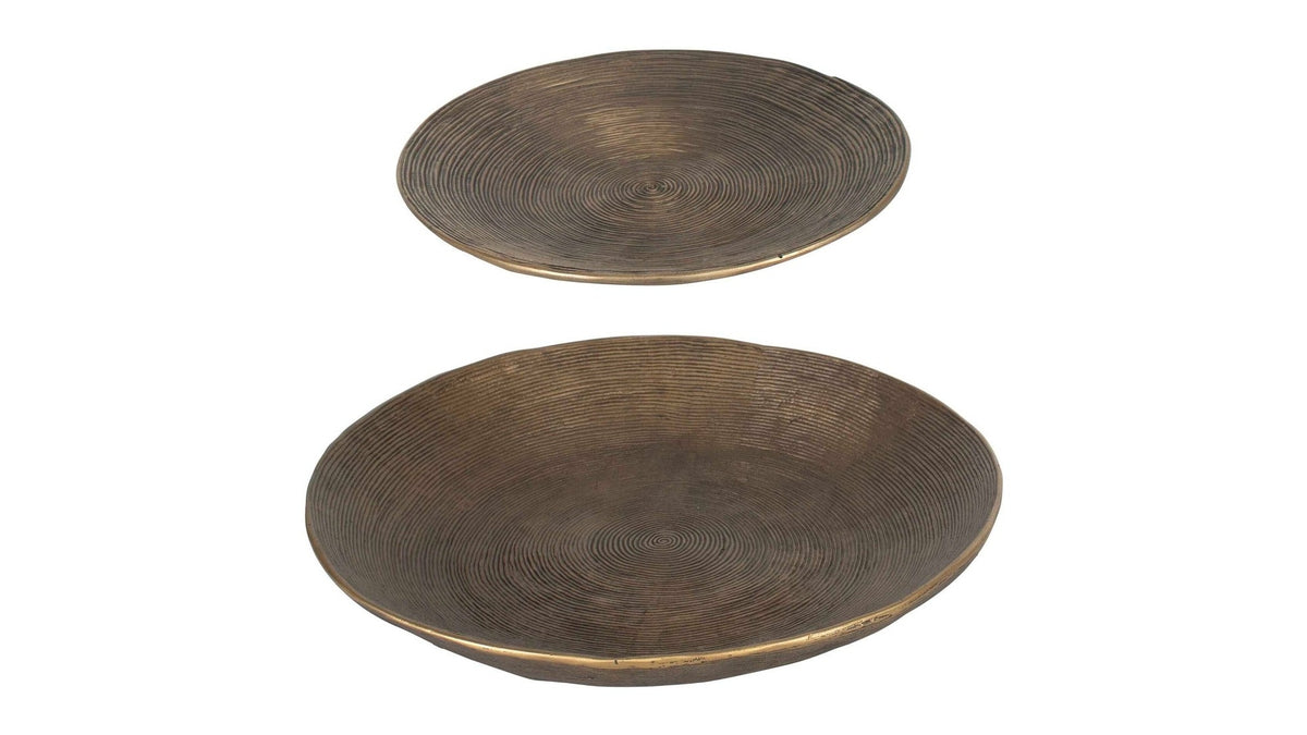 Stratum - Round Bowls Set of 2 - Brass