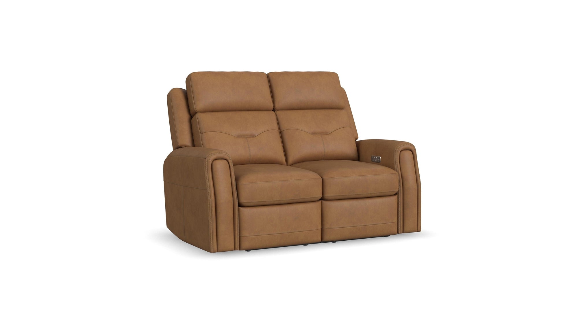 Felix - Power Reclining Loveseat With Console, Power Headrest, Lumbar, Heat & Massage