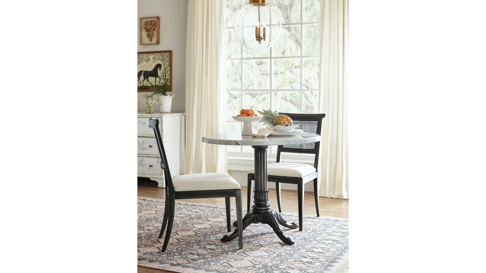 Charleston - Upholstered Seat Side Chair Set of 2 - Black