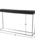 Jase - Concrete Console Table - Black