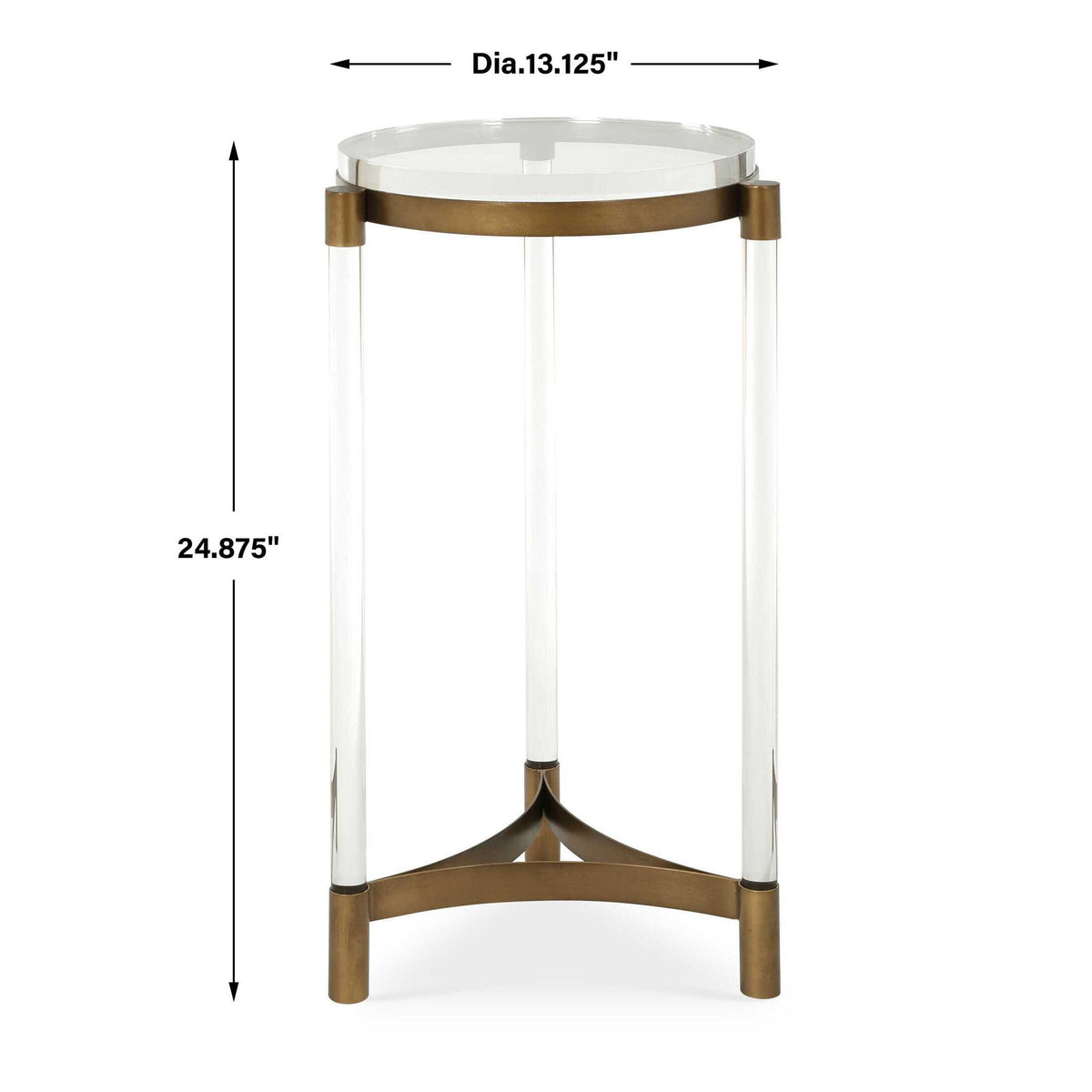 Pereira - Round Acrylic Accent Table - Bronze
