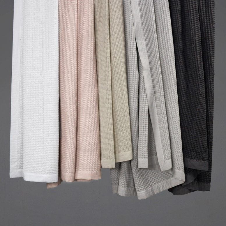 Stonewashed Cotton Waffle Weave - King Coverlet Set (Set of 3) - Blush