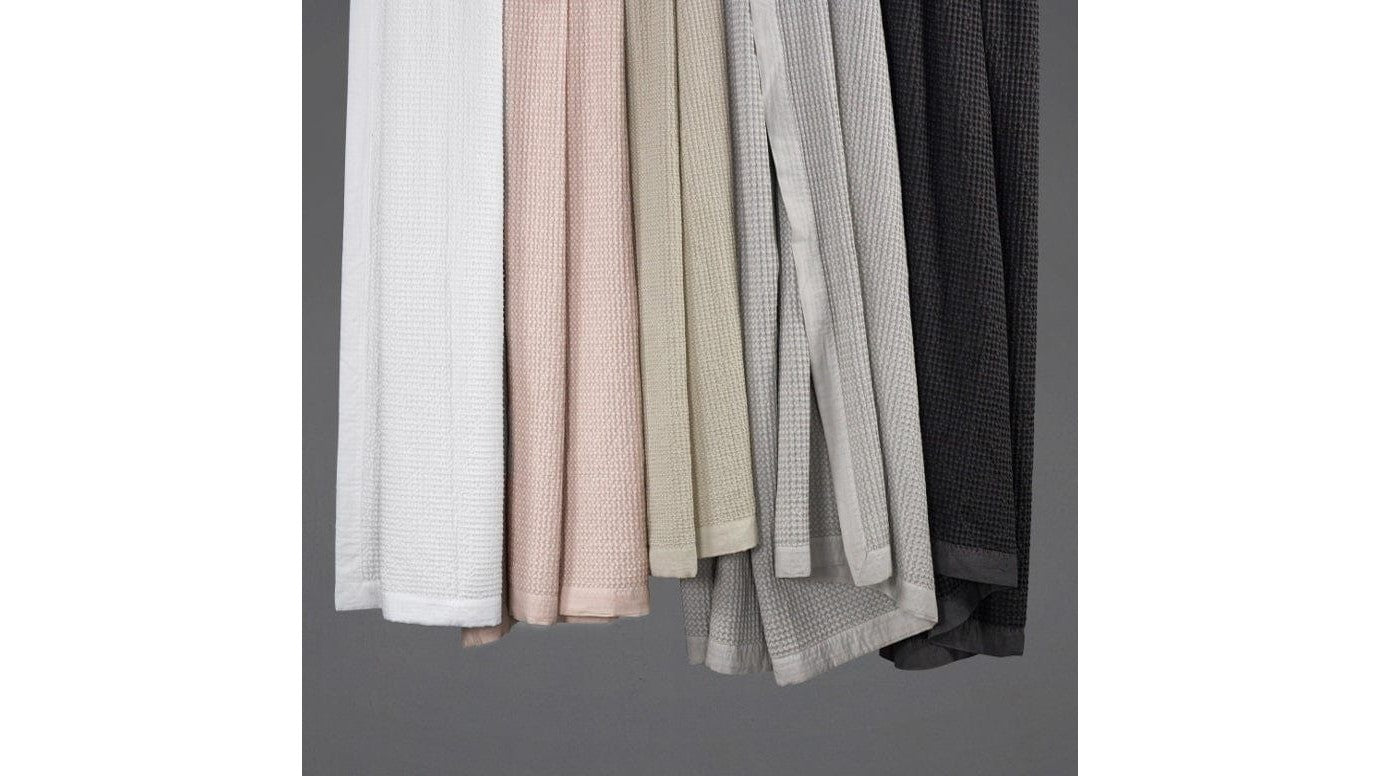 Stonewashed Cotton Waffle Weave - Full/Queen Coverlet Set Set of 3 - Light Tan