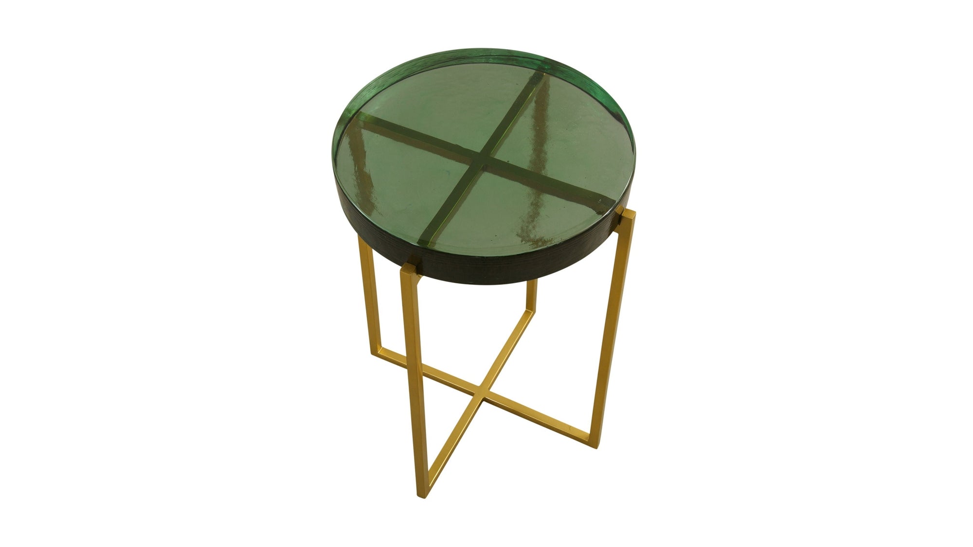 Marilee - Accent Table - Rich Green / Sleek Brushed Gold