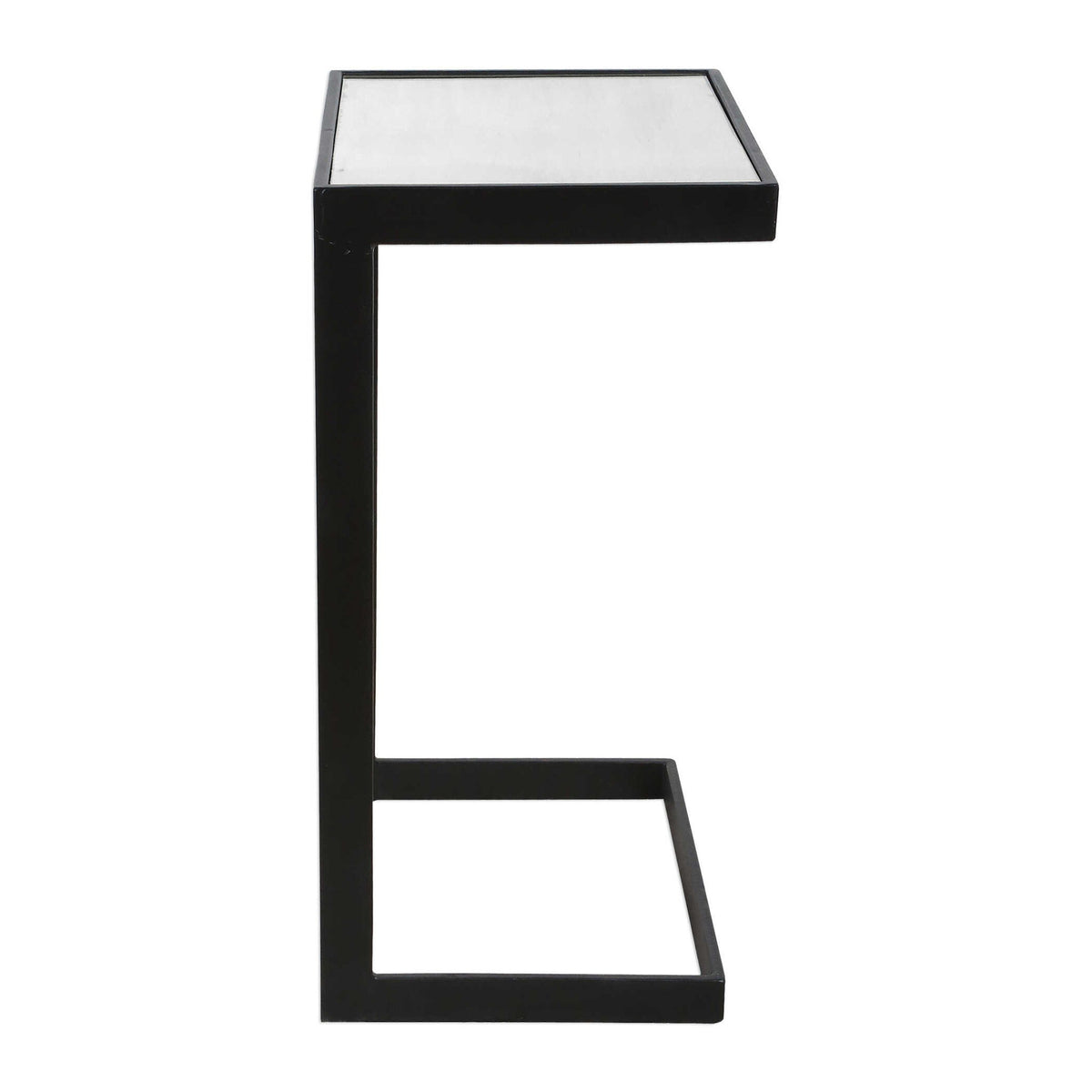 Windell - Cantilever Accent Table - Black &amp; Silver