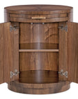 Eleana - Round Nightstand - Medium Wood