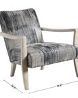 Watercolor - Chenille Accent Chair - Gray
