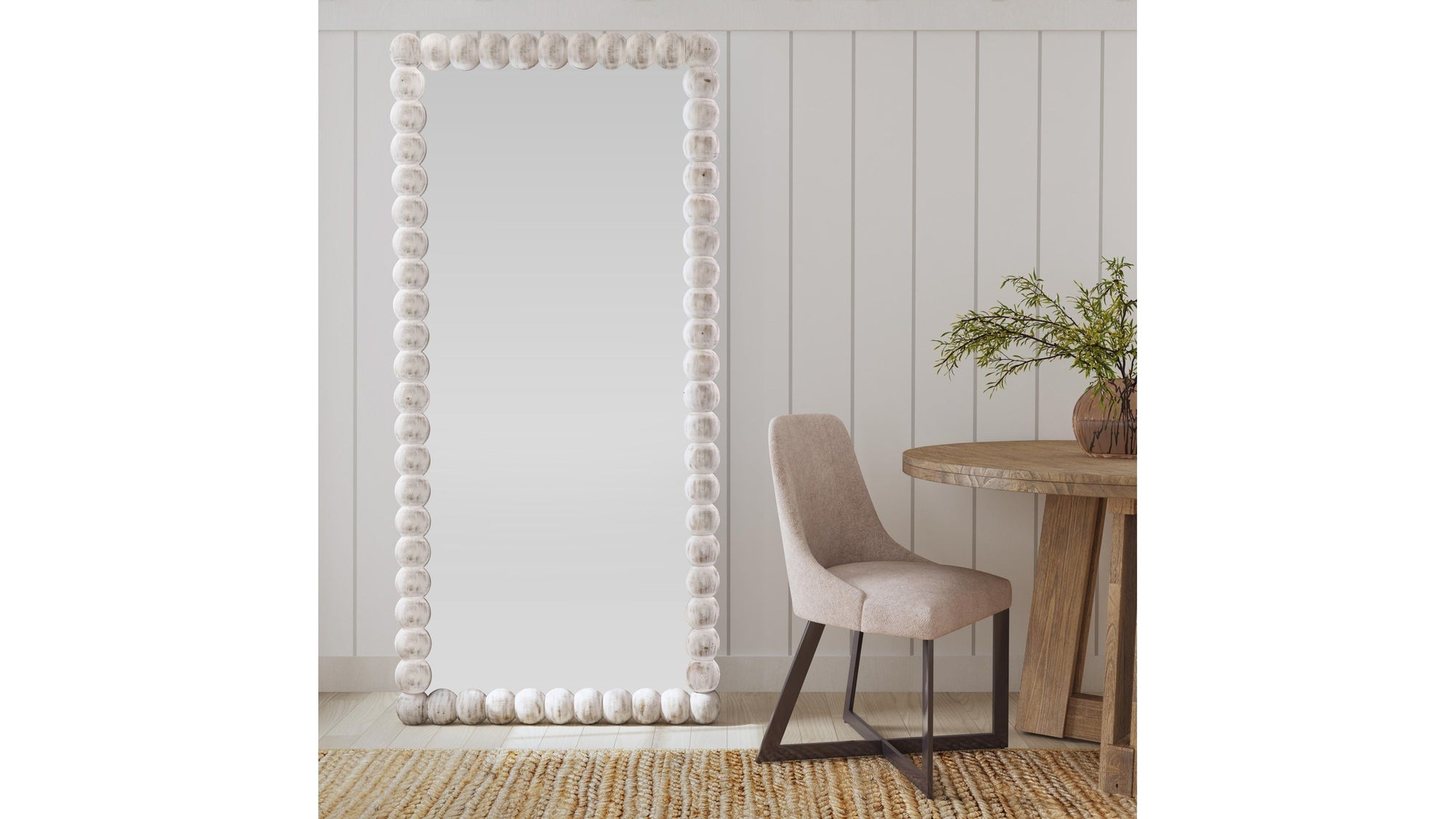 Mandith - Floor Mirror - White