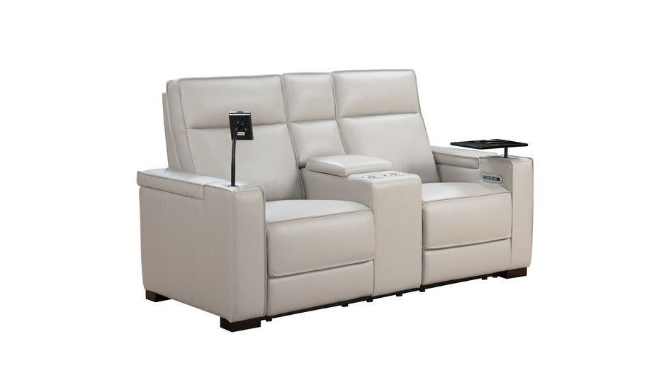 Odessey - Power Console Loveseat Recliner With Power Headrest, Power Lumbar, Heat And Massage