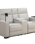 Odessey - Power Console Loveseat Recliner With Power Headrest, Power Lumbar, Heat And Massage