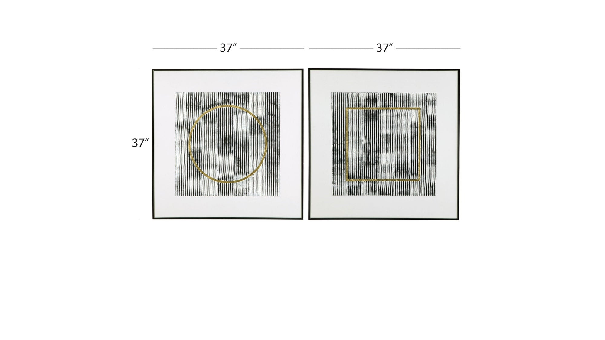 Graphite Canvas Art Set of 2 - White