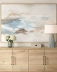Chasing Blue - Coastal Canvas Art - Blue / Brown / Gray / White