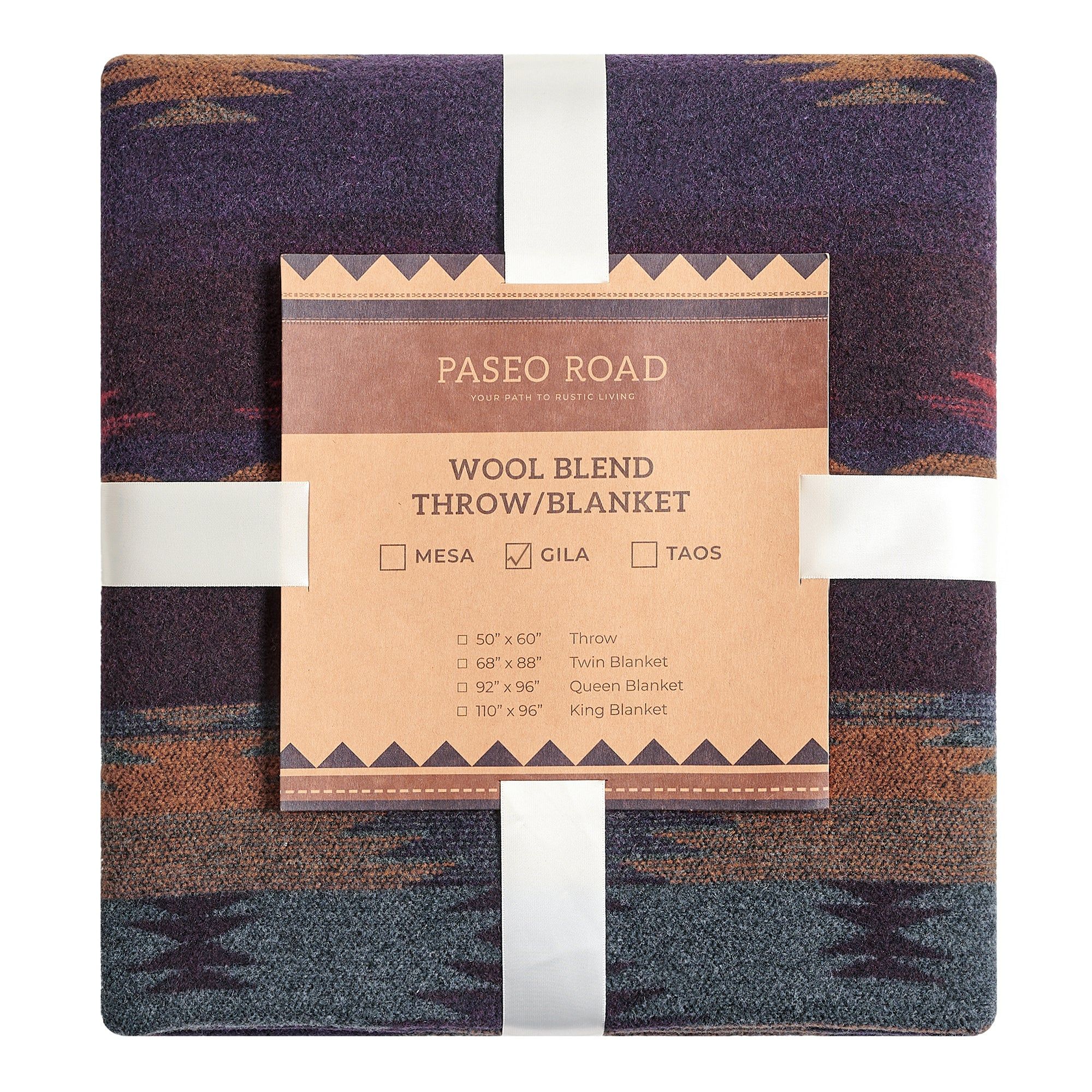 Gila - Twin Wool Blend Blanket - Multi Color