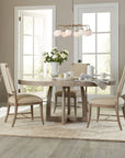 Affinity - 48" Round Pedestal Dining Table With 1-18" Leaf - Dark Gray