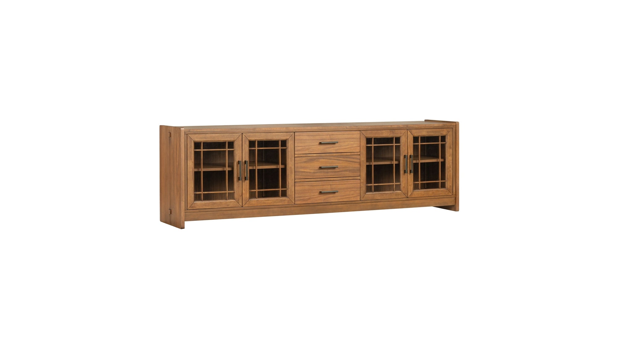 Lincoln - Large Entertainment Base - Warm Walnut
