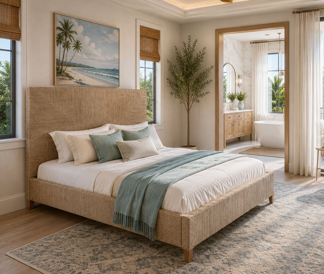 Lisbon - King Bed - Light Brown