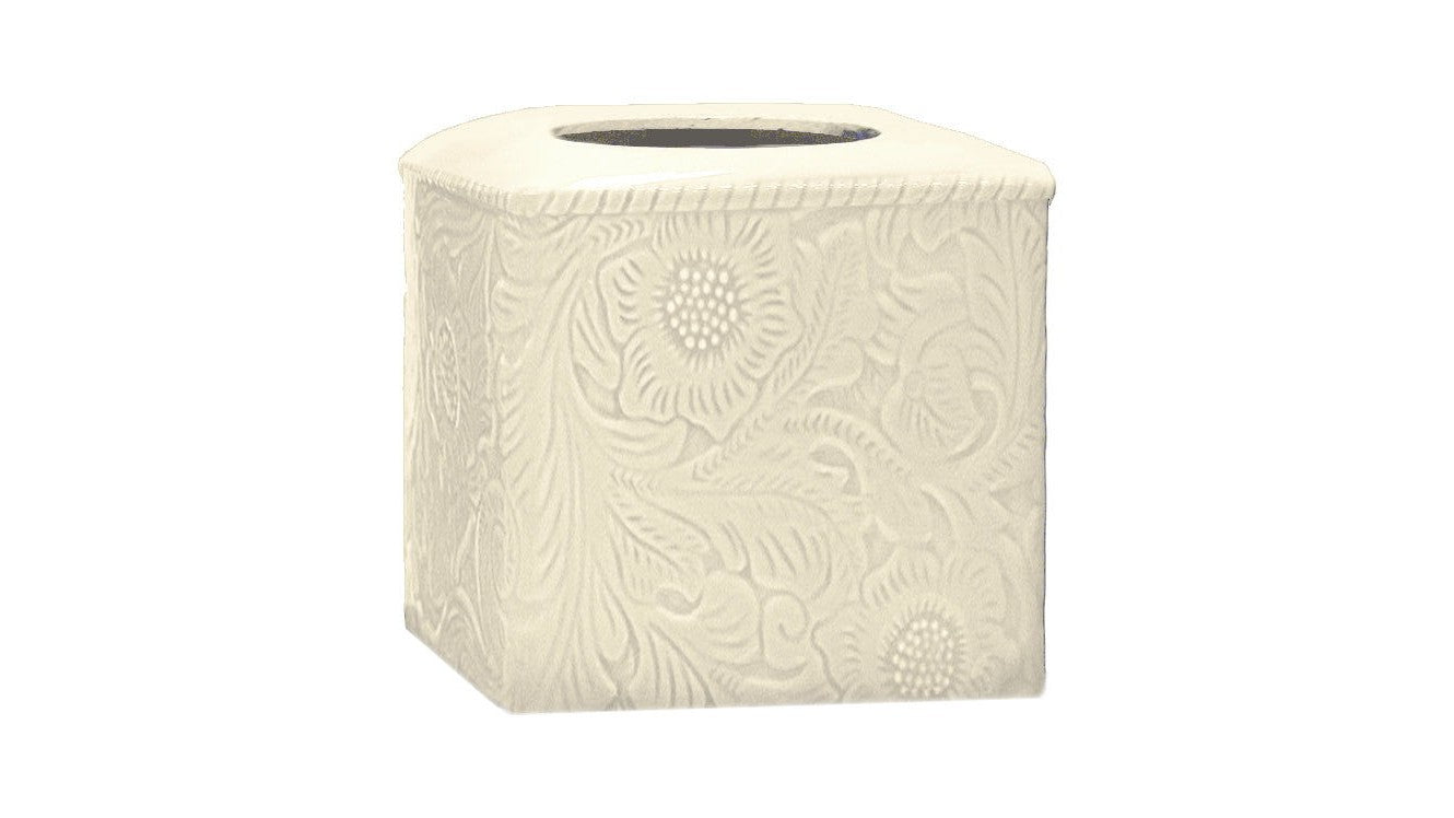 Savannah - Ceramic Tissue Box Cover, 2 Per Carton - Cream