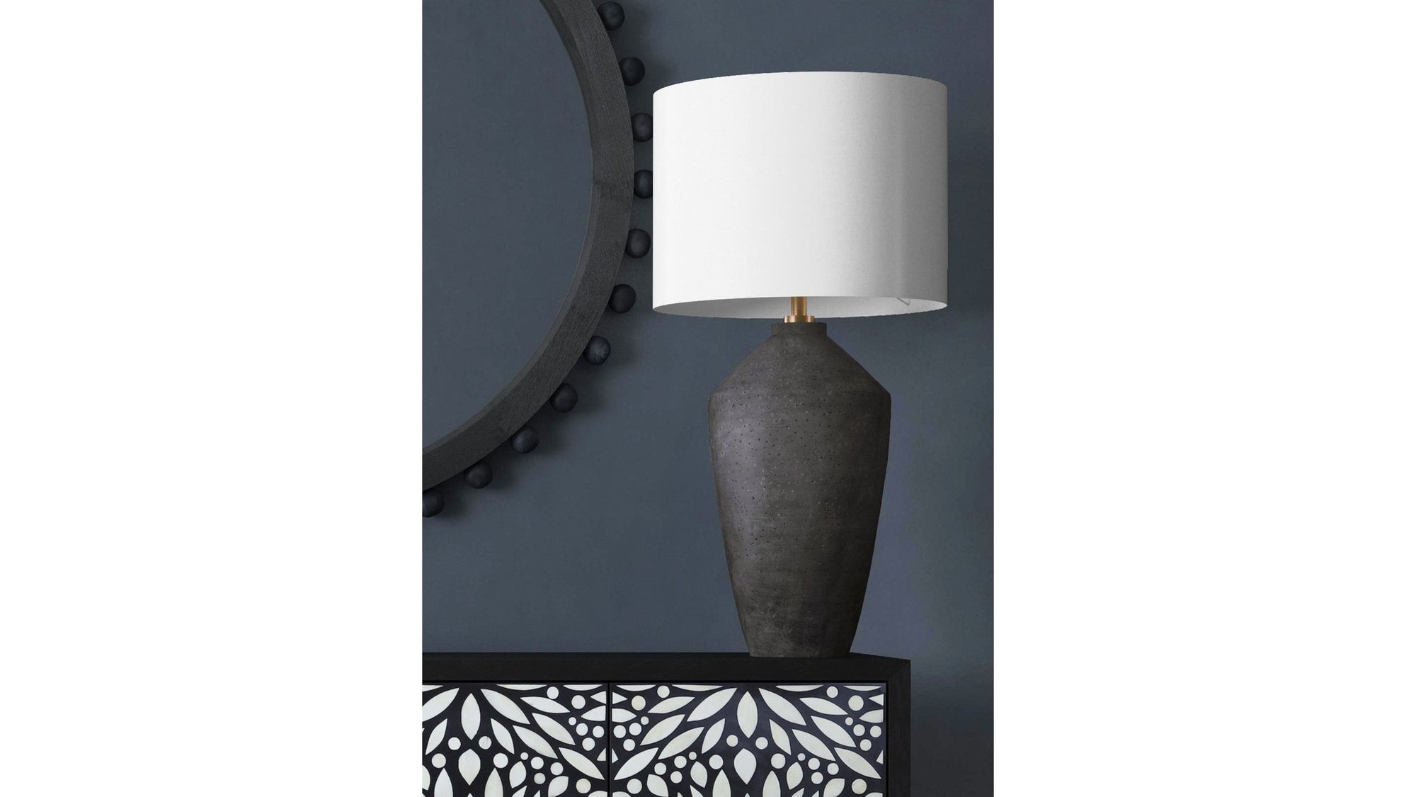 Kaycee - Table Lamp - Matte Black / White