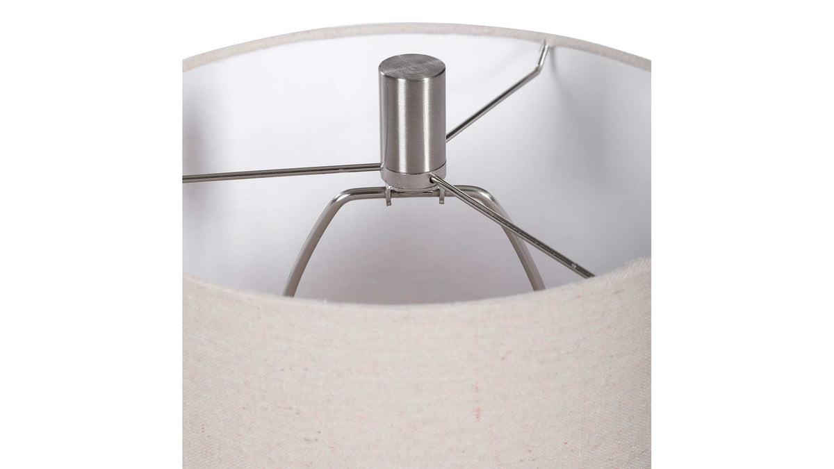Stevens - Bleached Wood Buffet Lamp - White