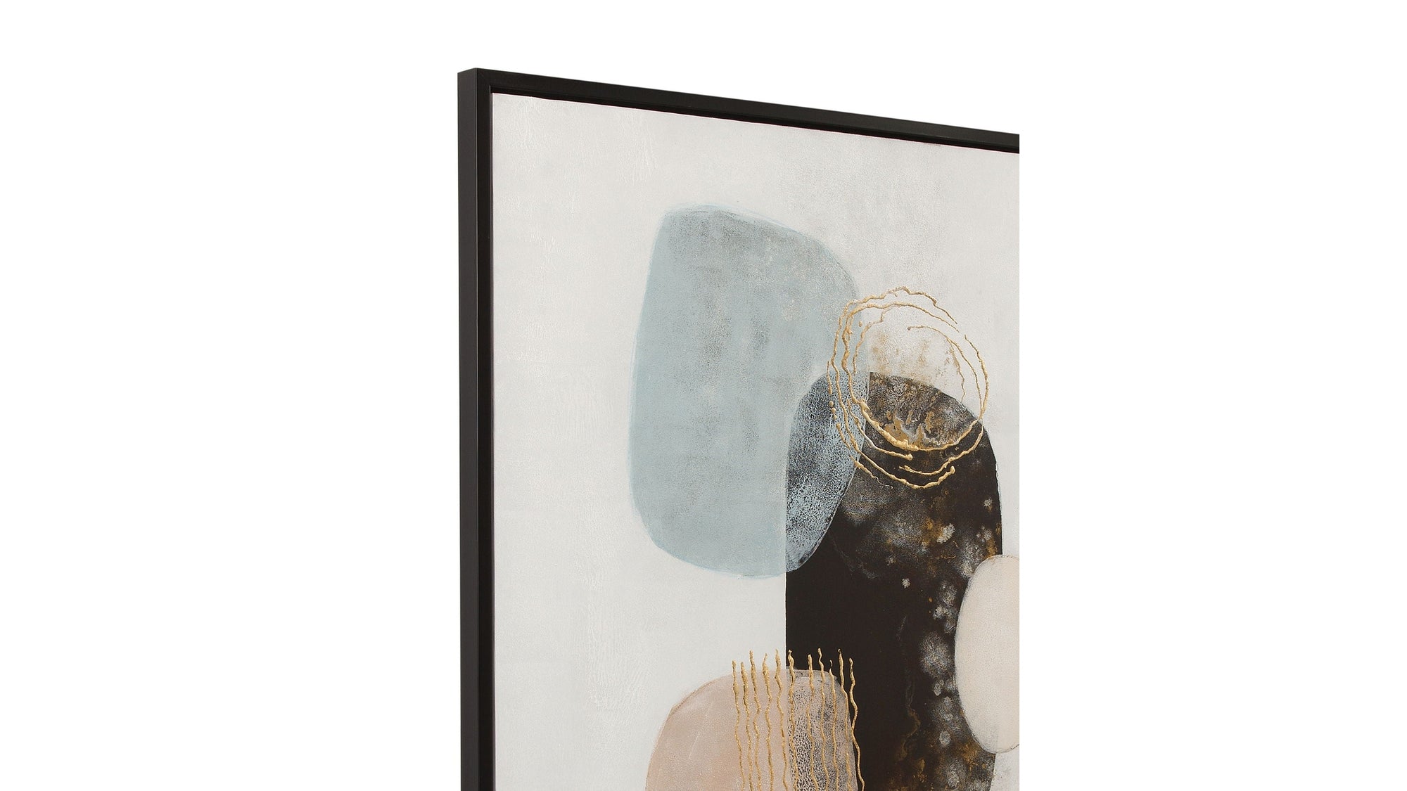 Athena Framed Canvas Set of 2 - Gray / Beige