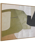 Olive Form Framed Canvas - Cream