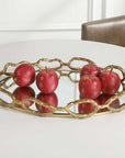Cable - Chain Mirrored Tray - Gold
