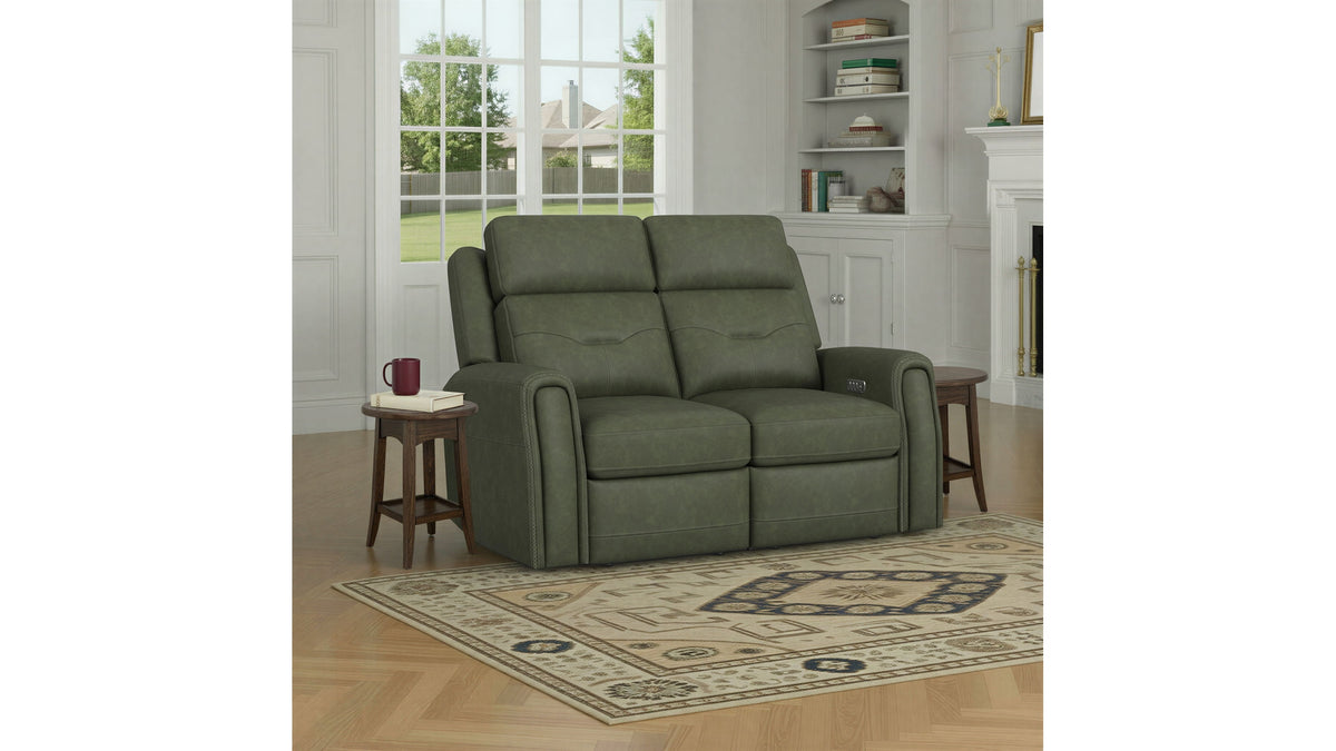 Felix - Power Reclining Loveseat With Console, Power Headrest, Lumbar, Heat &amp; Massage
