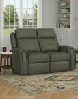 Felix - Power Reclining Loveseat With Console, Power Headrest, Lumbar, Heat & Massage