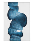 Ribbons Canvas Art - White / Blue