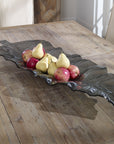 Smoked Leaf - Glass Tray - Dark Gray