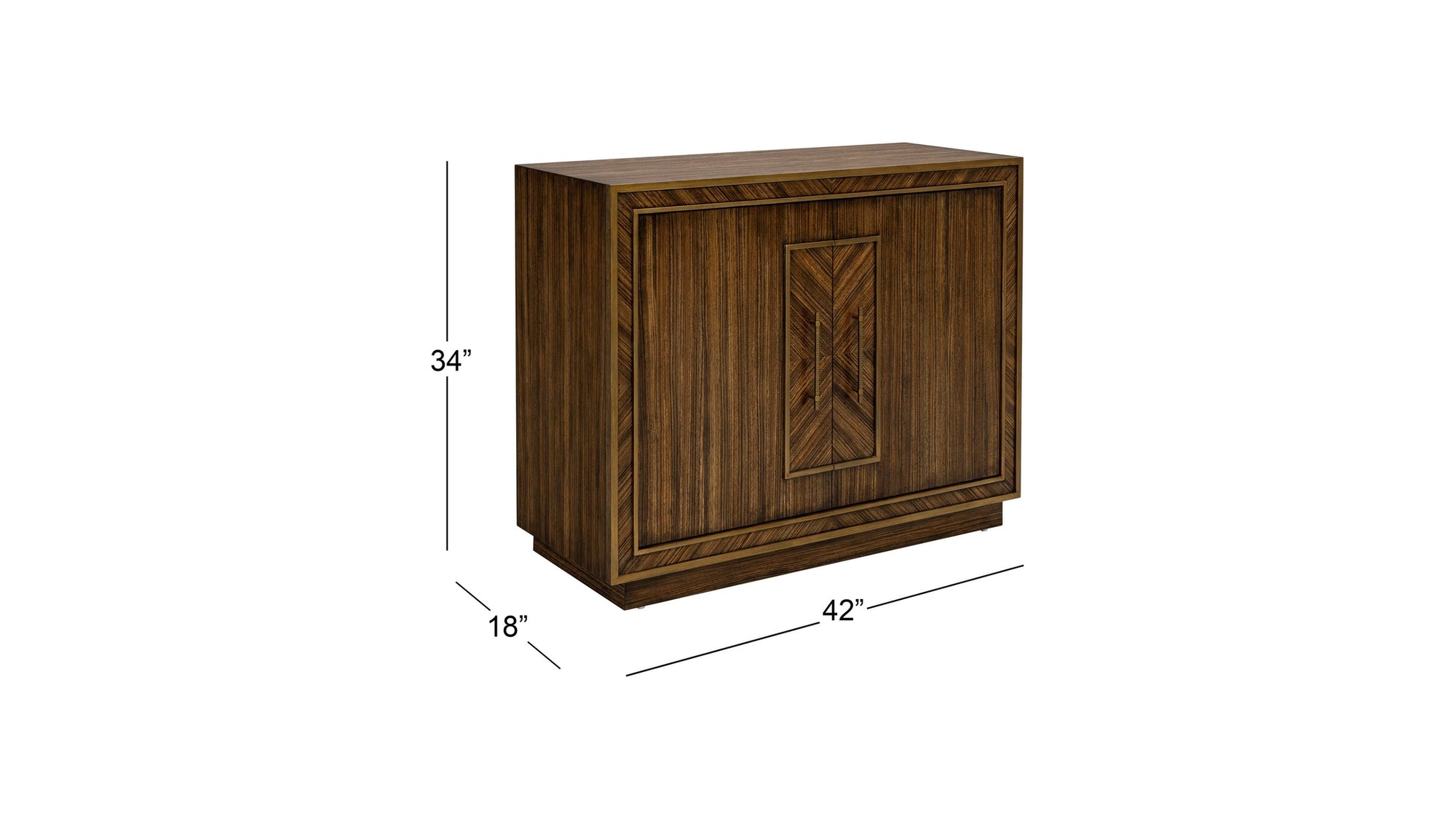 Claudia - Hall Cabinet - Rich Brown Zebrano