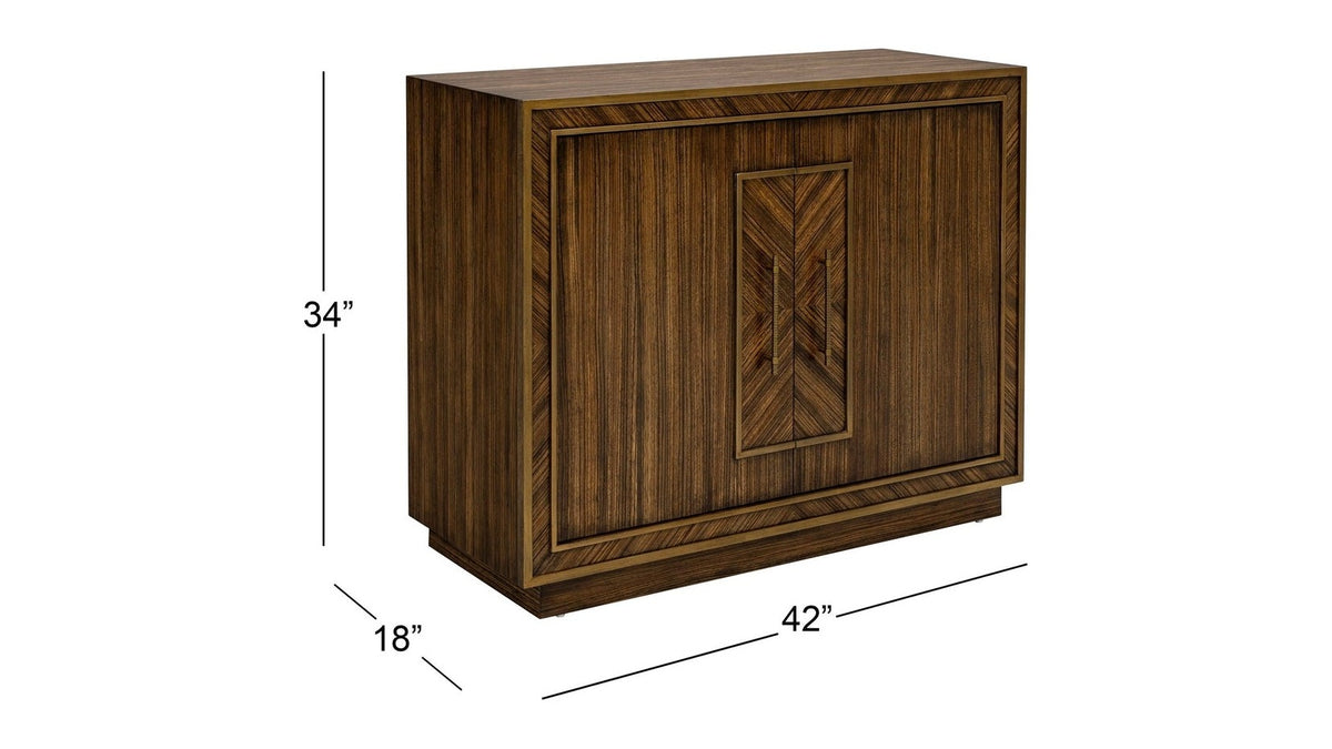 Claudia - Hall Cabinet - Rich Brown Zebrano