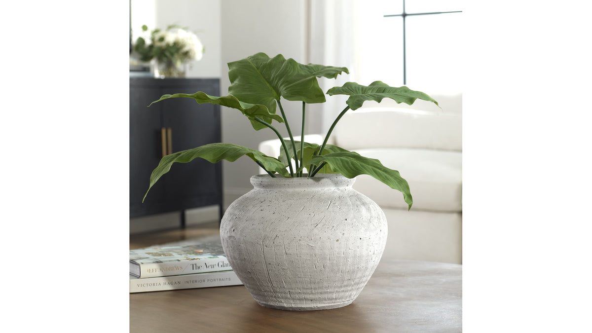 Floreana - Round Vase - White