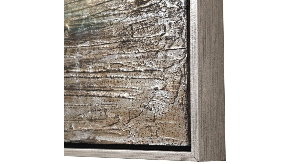 Desert Rain - Hand Painted Abstract Art - Gray